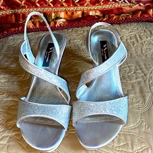 Silver glittery Bridal/Prom heels